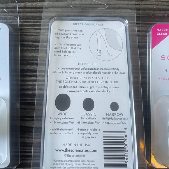 Solemates Narrow Clear Heel Protectors Bundle of 3 - Picture 6 of 9